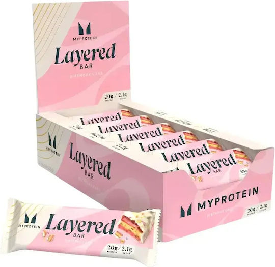 Myprotein Layered Riegel mit 20 g Protein und Vanille-Geburtstagskuchengeschmack 60 g