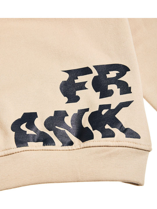 Kinder-Sweatshirtjacke mit Taschen Beige