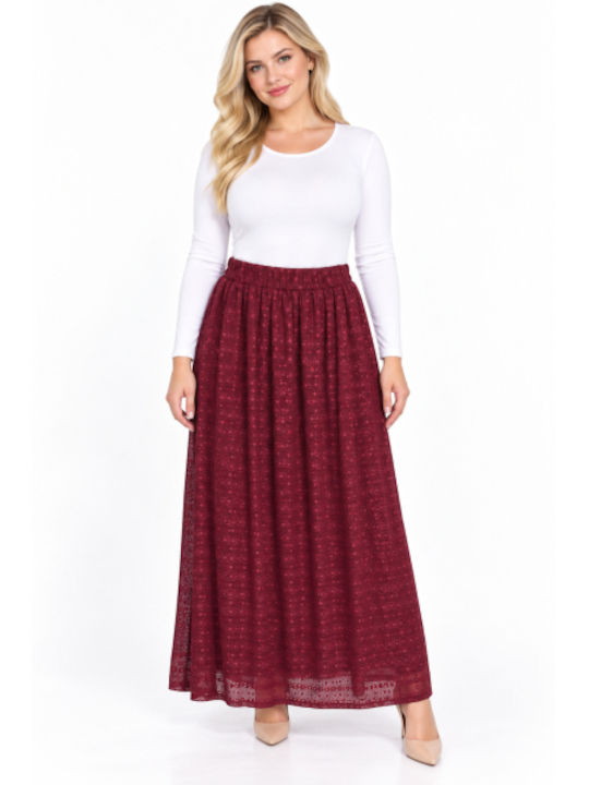 Maxi Burgundy Skirt WH-17769-27SK-BURGUNDY