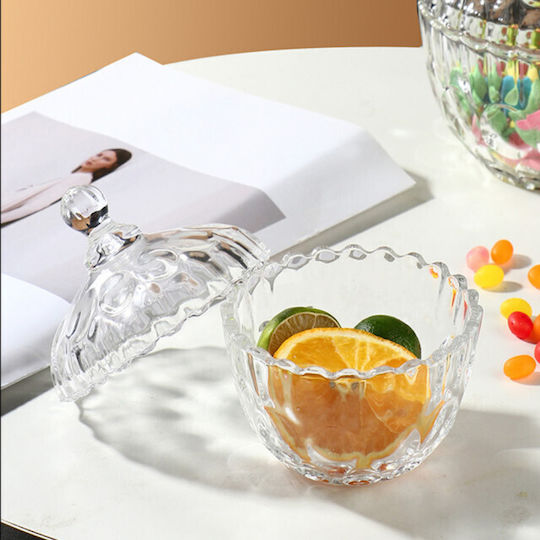 Glasbonboniere mit Deckel Transparent