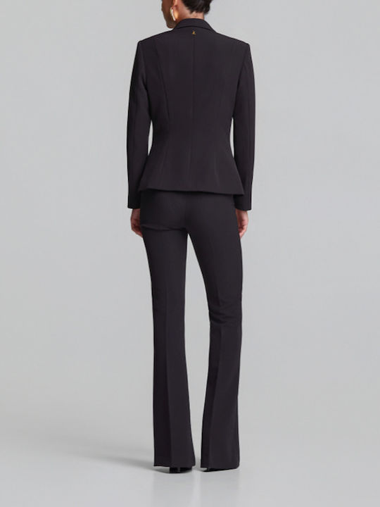 Lynne Women's Double-Breasted Black Blazer