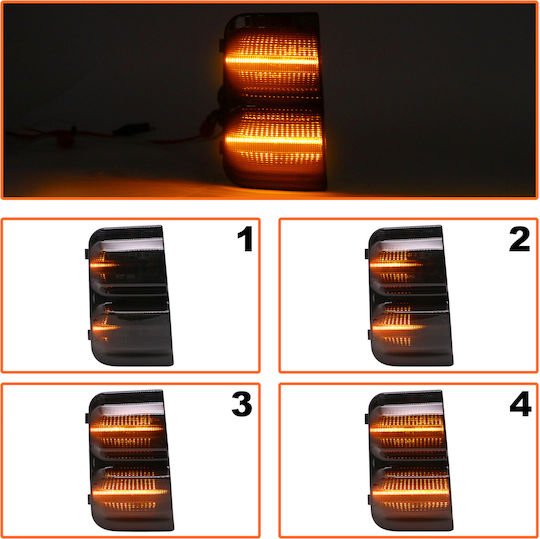 Fiat Ducato 2006 Led Side Indicator Smoked Dynamic 2 Pcs Set
