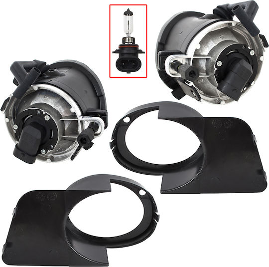 BMW 5 E39 M-Paket M5 96–03 Getönte Halogenscheinwerfer-Rahmen Links + Rechts 4 Stück Set
