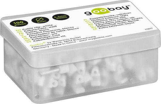 Goobay Kabelbefestigungsklammern 17077 5 mm Weiß 100 Stück 17077