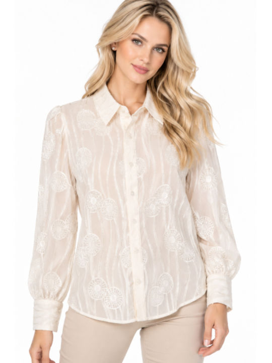 Long Sleeve Women's Beige Shirt WG-FY-9246-27SH-Beige