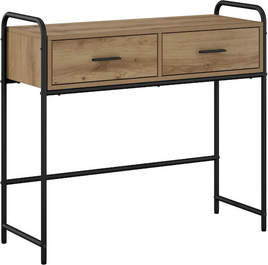 Console Table in Wood & Metal Brown L90xW33xH80.5 cm