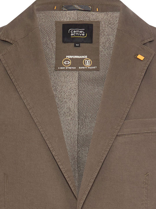 Herrenjacke mit regulärer Passform in Oliv