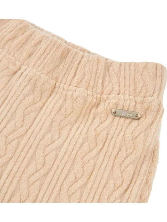 Beige Kinderhose im Palazzo-Stil