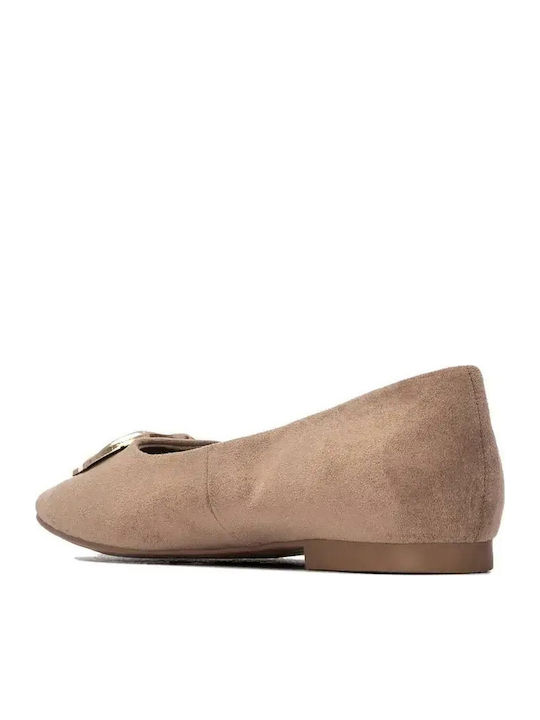 Silia D Wildleder Damen Ballerinas Braune
