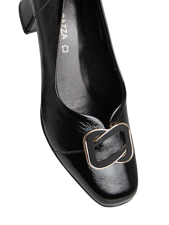 Damen Leder Ballerinas Schwarz