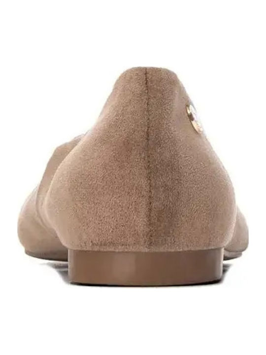 Silia D Wildleder Damen Ballerinas Braune