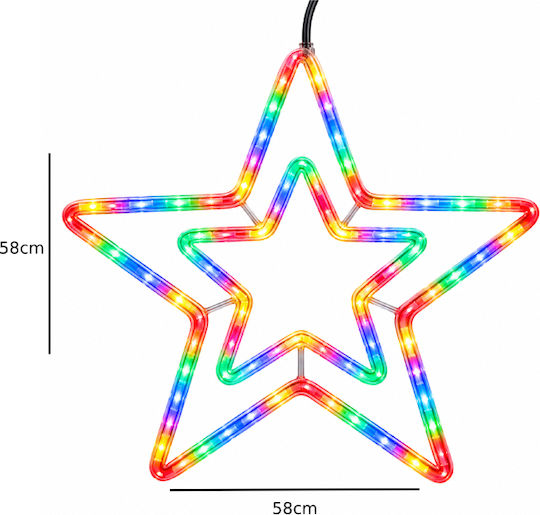 Star Stea de Crăciun Luminoasă din Plastic RGB Star Stea de Crăciun Luminoasă din Plastic RGB