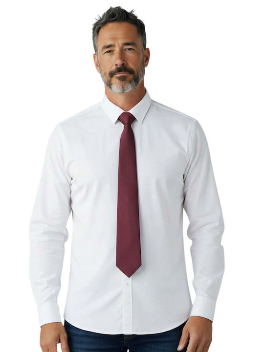 Monte Napoleone Men’s Silk Tie in Burgundy