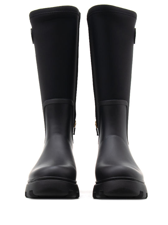 Tommy Hilfiger Women's Wellies with Medium Heel Black