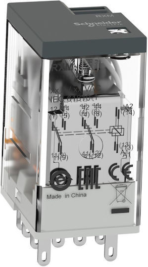 Schneider Electric Индустриално реле за лампа 24V RXM4LB1BD