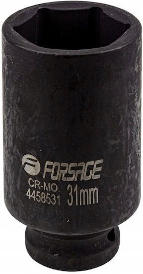 Forsage Long Pneumatic Socket with 1/2" Square Drive, 31mm Diameter