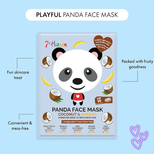 Animal Panda Kokosnuss & Bananen Stoffmaske