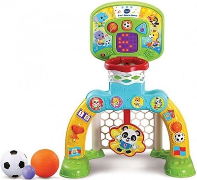 3-in-1 Sports Center Pull-Along Toy with Music for 12+ Months
