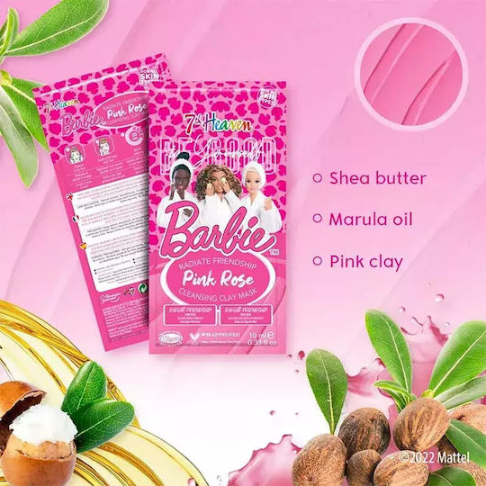 7th Heaven Barbie Pink Rose Face Mask 10ml