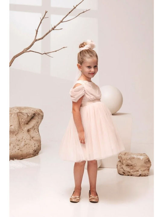 Baby Bloom Ροζ Φόρεμα Βάπτισης