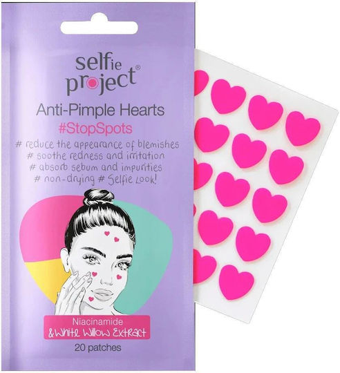 Selfie Project Stop Spots Hearts Pimple-Patches 20 Stück