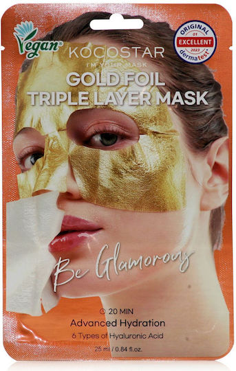 Kocostar Mască Premium Gold Foil cu Trei Straturi 25 ml