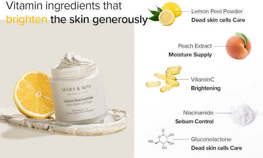 Mary & May Lemon Niacinamide Face Mask 125gr