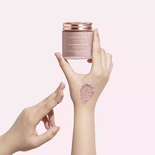 Mary&may Rose Hyaluronic Hydra Wash Off Pack 125g Μάσκα Προσώπου Έντονη Ενυδάτωση Λάμψη
