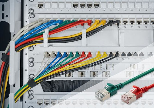Digitus F/FTP Cat.6a (Gigabit) Καλώδιο Δικτύου Ethernet 1.5m Κίτρινο