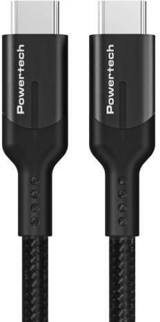 Powertech Braided USB 2.0 Cable USB-C male - USB-C 240W PD Μαύρο 1m PTR-0140