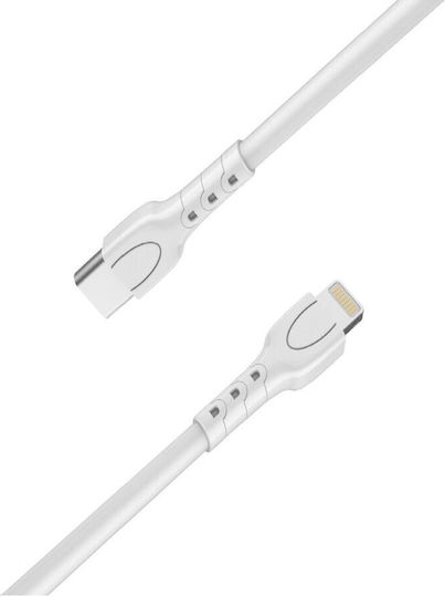 3mk Hyper N-series Кабел USB-C M към Lightning M 0.5 M 25 W Бял