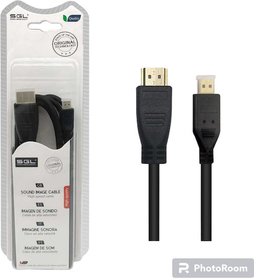 SGL HDMI-Kabel mit HDMI-Stecker 1,5 m Schwarz