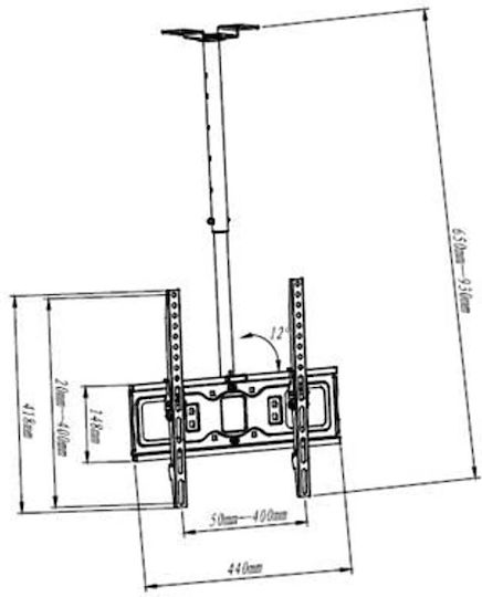 Art AR-21L Fernsehhalterung Decke bis 45kg