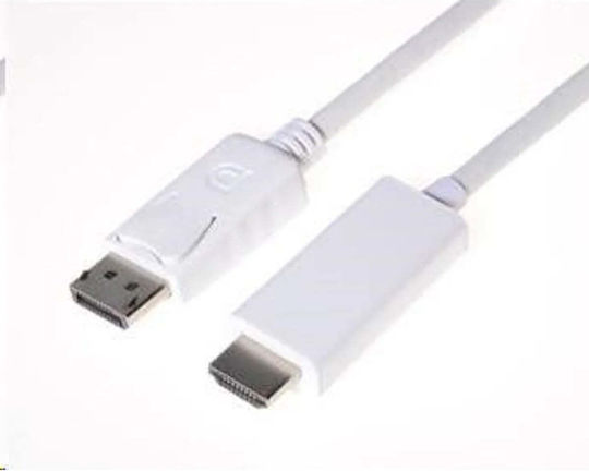 PremiumCord Cable DisplayPort male - HDMI male 2m White (KPORTADK01-02)