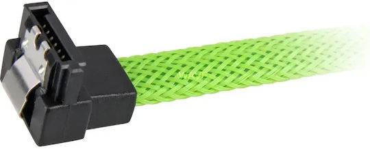 Sharkoon 7 Pini SATA III - Cablu 7 Pini SATA III Unghiular (90°) 0.6m Verde