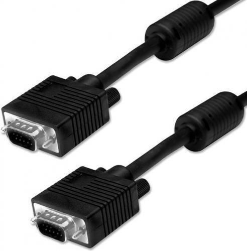 Aculine Кабел VGA мъжки - VGA мъжки Черен 10м (SVGA-004)
