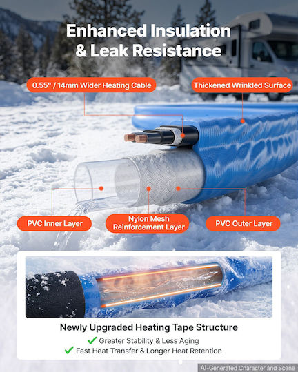 Vevor Heated RV Water Hose 30.5 M Frost-Proof 16 Mm Zmjrrgzmjrrgtfodo001v2