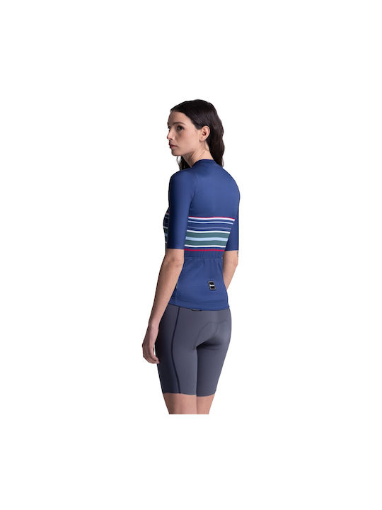 Santini Tricou De Ciclism Cu Mâneci Scurte Pentru Bărbați Albastru