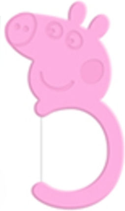 The Humble Co. Peppa Pig Конец за зъби с вкус и дръжка в червен цвят 30 бр