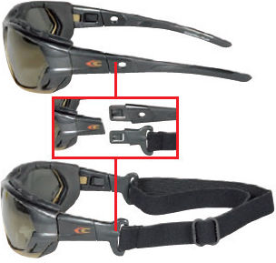 Polarisierende Schutzbrille Cofra Combowall Polar Silver