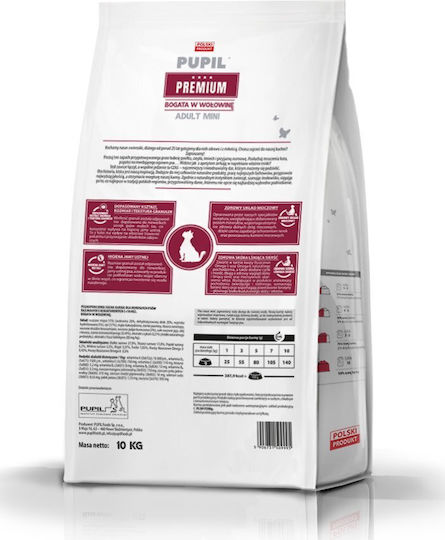 10kg Dry Dog Food for Small Breeds with Beef