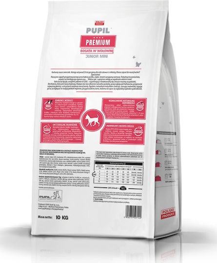 10kg Dry Food for Small Breed Puppies with Beef
