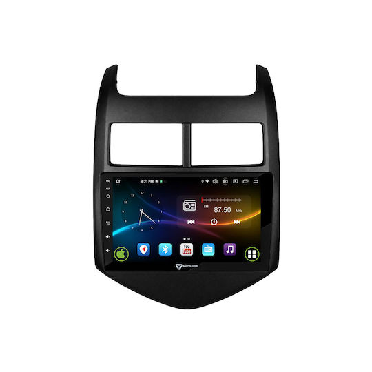 Vencore 3236-10007-0243b Android-15-Multimedia-Display 9" 9109a Mtk6762 Octa-Core 2 GB/32 GB IPS-Frontblende CarPlay Android Auto Rückfahrkamera-Unterstützung AHD Chevrolet Aveo 2011–2017 – Schwarz 3236-10007-0243b