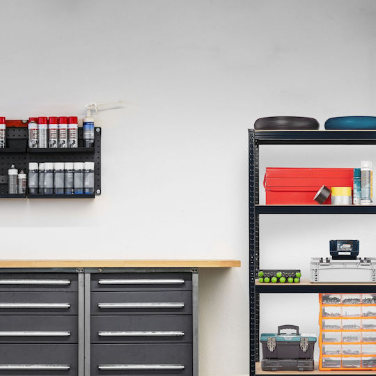 Relaxdays Heavy-duty Shelf In Black 4 Levels