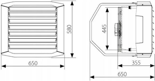 FlowAir Industrial Electric Air Heater 4kW