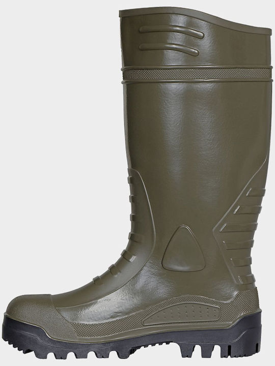 Stenso Rutschfest Arbeitssicherheitsstiefel mit Fell Grün