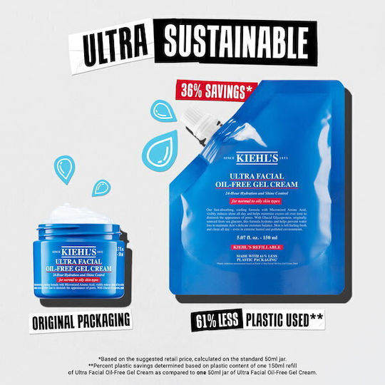 Kiehl's Ultra Facial Refill 24h Gel Face Day 150ml