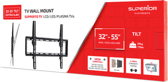 Superior Electronics 32-55 Tilt Extra Slim 188-0043 Стойка за телевизор Стенен до 55" и 35кг