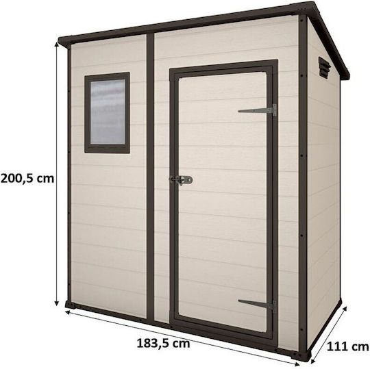 Πλαστική Αποθήκη Κήπου 1.83x1.11x2m Πλαστική Αποθήκη Κήπου 1.83x1.11x2m