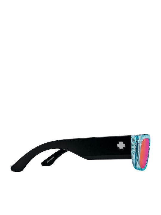 Unisex Sonnenbrille mit Kunststoffrahmen Translucent Aqua Matte Black
